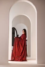 3PC DHANAK EMBROIDERED SHIRT WITH TWILL PRINTED SHAWL AND TROUSER-46 - Image 4