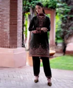3PC Dhanak Embroidered Shirt With Printed Dupatta- 164