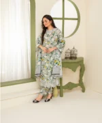 KHADDAR 3PC WITH KHADDAR PRINTED SHIRT & TROUSER-118 - Image 3