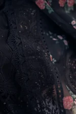 Dhanak-3PC Embroidered Shirt with Organza Digital Printed Dupatta-142 - Image 3