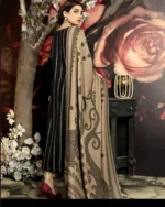 Dhanak-3PC Embroidered with Digital Printed Wool Shawl-60 - Image 2