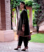 3PC Dhanak Embroidered Shirt With Printed Dupatta- 164 - Image 5