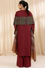 Dhanak-3PC Embroidered Shirt with Digital Printed Wool Shawl-102 - Image 4