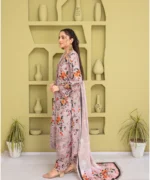 KHADDAR 3PC WITH KHADDAR PRINTED SHIRT & TROUSER-89 - Image 3