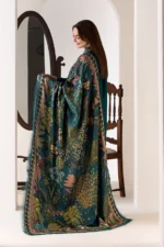 3PC DHANAK EMBROIDERED SHIRT WITH TWILL PRINTED SHAWL AND TROUSER-43 - Image 4