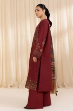 Dhanak-3PC Embroidered Shirt with Digital Printed Wool Shawl-102 - Image 3