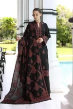 Dhanak 3PC Embroidered With Chiffon Dupatta-138 - Image 8