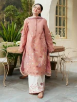 Dhanak-3PC Embroidered Shirt with Digital Printed Wool Shawl -153