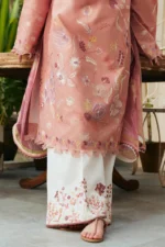 Dhanak-3PC Embroidered Shirt with Digital Printed Wool Shawl -153 - Image 6