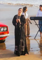 Dhanak 3PC Embroidered With Organza Embroidered Dupatta-128 - Image 5