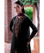 3PC Dhanak Embroidered Shirt With Printed Dupatta- 164 - Image 8