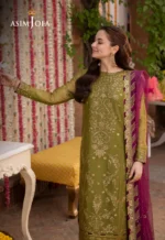 Dhanak 3PC Embroidered With Chiffon Embroidered Dupatta - 16 - Image 5