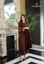 Asim Jofa Dhanak 3PC Embroidered With Chiffon Embroidered Dupatta-128 - Image 3