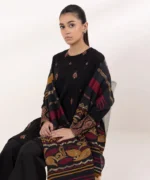 3PC Dhanak Embroidered Shirt With Digital Printed Shawl-161 - Image 4