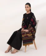 3PC Dhanak Embroidered Shirt With Digital Printed Shawl-161 - Image 8