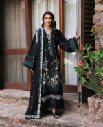 Dhanak-3PC Embroidered Shirt with Dhanak Embroidered Dupatta -112