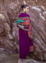 3PC Dhanak Embroidered Shirt With Printed Dupatta-132 - Image 3