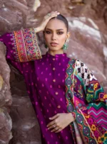 3PC Dhanak Embroidered Shirt With Printed Dupatta-132 - Image 5