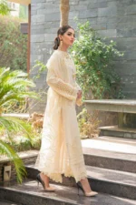 Dhanak-3PC Embroidered Shirt with Organza Embroidered Dupatta-116 - Image 4