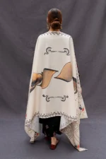 DHANAK 3PC EMBROIDERED SHIRT WITH DIGITAL PRINTED WOOL SHAWL - 36 - Image 5