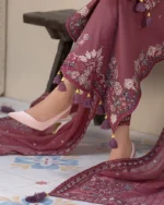 Dhanak-3PC Embroidered Shirt with Chiffon Embroidered Dupatta-158 - Image 2