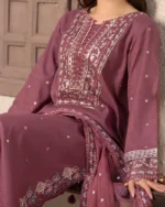 Dhanak-3PC Embroidered Shirt with Chiffon Embroidered Dupatta-158 - Image 3