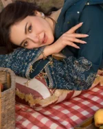 Dhanak-3PC Embroidered Shirt with Organza Embroidered Dupatta- 92 - Image 6