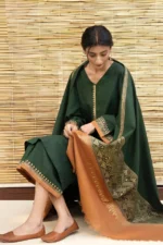 Dhanak 3PC With Wool Shawl-471 - Image 5