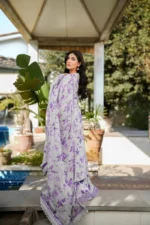 Karandi-3PC Embroidered Shirt with Karandi Printed Dupatta -122 - Image 3