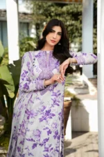 Karandi-3PC Embroidered Shirt with Karandi Printed Dupatta -122 - Image 2