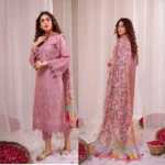 Female Studio Dhanak 3PC Embroidered With Digital Printed Shawl- 44 - Image 5