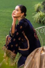 Velvet-3pc Embroidered with Masoori Embroidered Dupatta-149 - Image 5