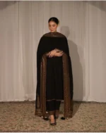 Dhanak-3PC Embroidered Shirt with Organza Sequins Embroidered Dupatta- 3373