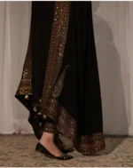 Dhanak-3PC Embroidered Shirt with Organza Sequins Embroidered Dupatta- 3373 - Image 5