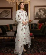 Silk 3PC Embroidered With Organza Embroidered Dupatta-67