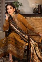 Dhanak-3PC Embroidered Shirt with Digital Printed Wool Shawl - 171 - Image 5