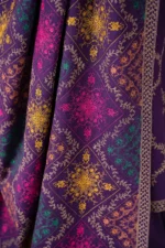 3PC DHANAK EMBROIDERED WITH DHANAK EMBROIDERED SHAWL -  49 - Image 4