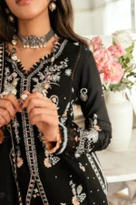 Dhanak-3PC Embroidered Shirt with Dhanak Embroidered Dupatta -115 - Image 4