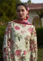 Luxury Dhanak 3PC Embroidered With Digital Printed Wool Shawl-165 - Image 2
