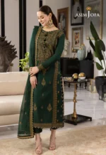 Dhanak 3PC Embroidered With Chiffon Embroidered Dupatta-658 - Image 8