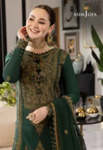 Dhanak 3PC Embroidered With Chiffon Embroidered Dupatta-658 - Image 3