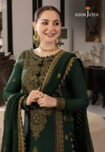 Dhanak 3PC Embroidered With Chiffon Embroidered Dupatta-658 - Image 5