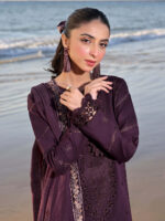 Female Studio Dhanak 3PC Embroidered With Dhanak Embroidered Dupatta- 85 - Image 4