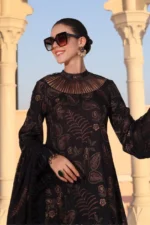 Dhanak 3PC Embroidered With Chiffon Embroidered Dupatta-103 - Image 4